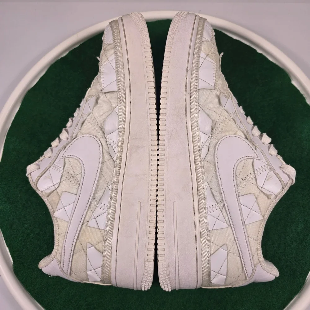 Nike Air Force 1 Billie Eilish Triple White Sneakers Mens10 Patchwork DZ3674-100